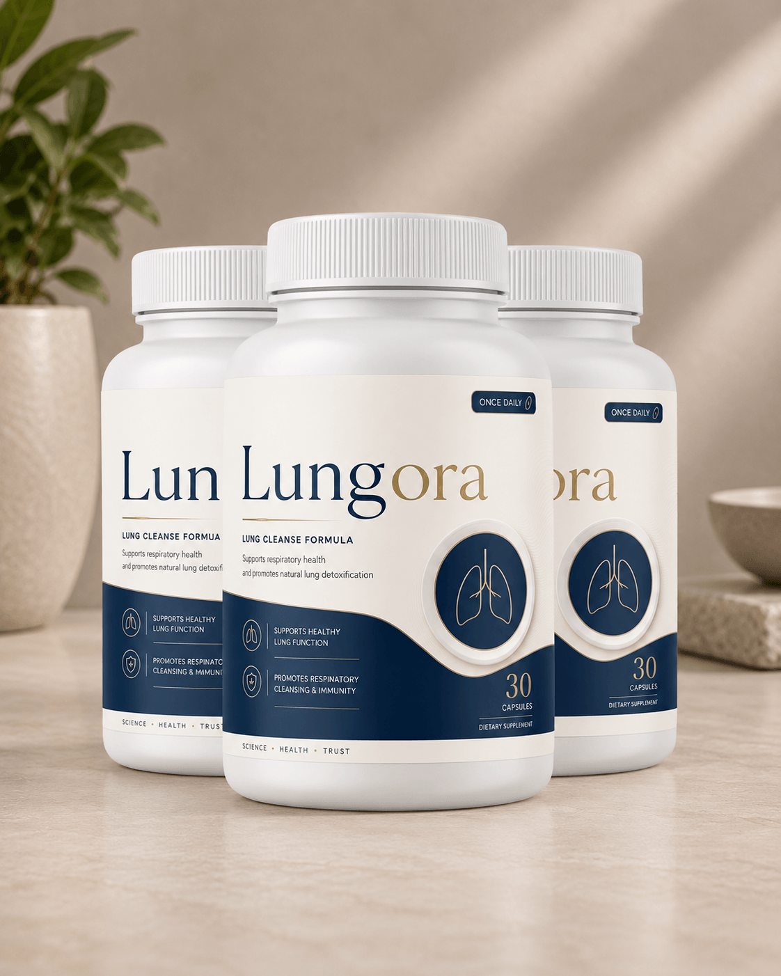 Lungora nerve health and active aging supplement bottle
