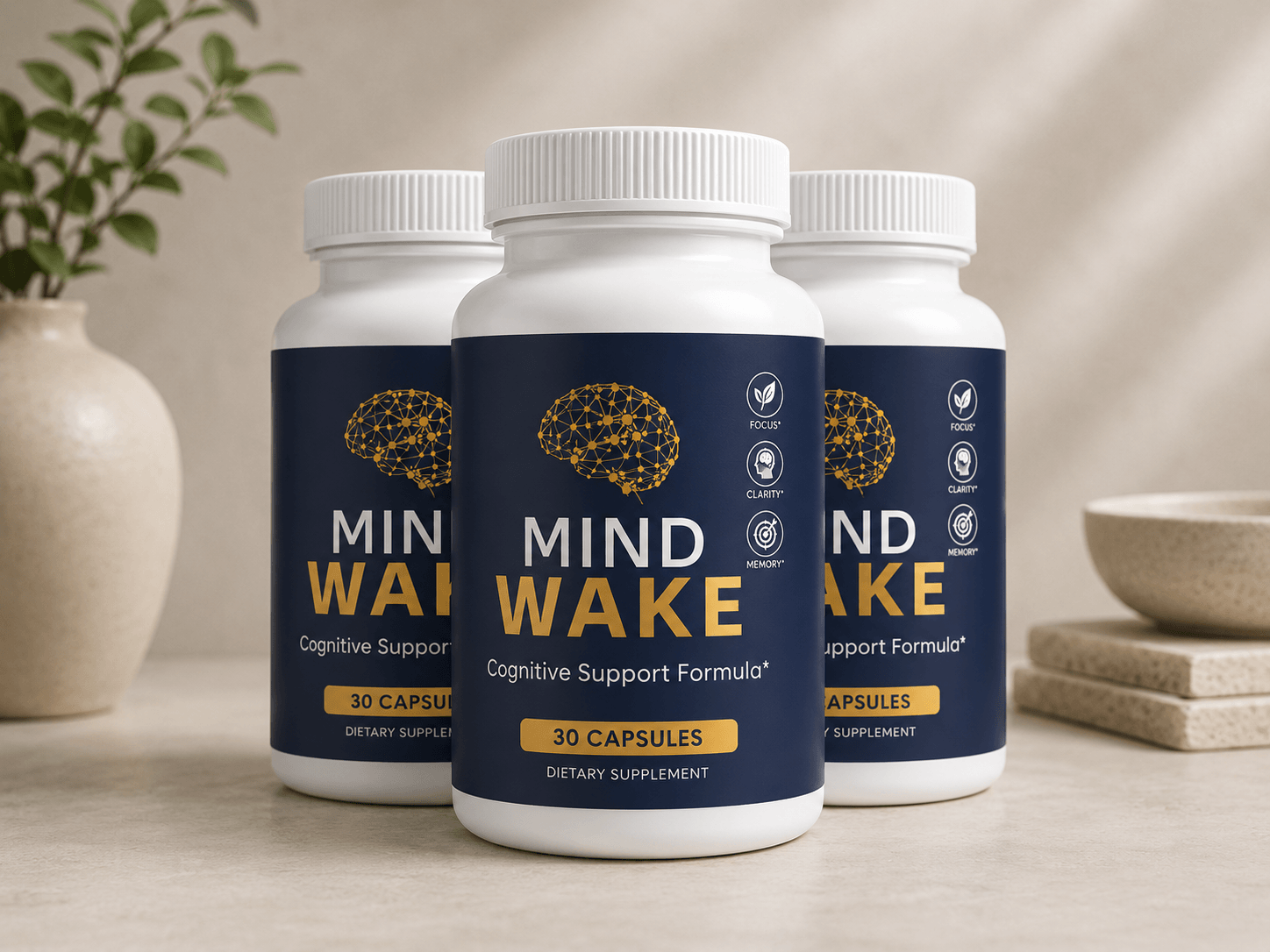 MindWake cognitive support supplement bottle