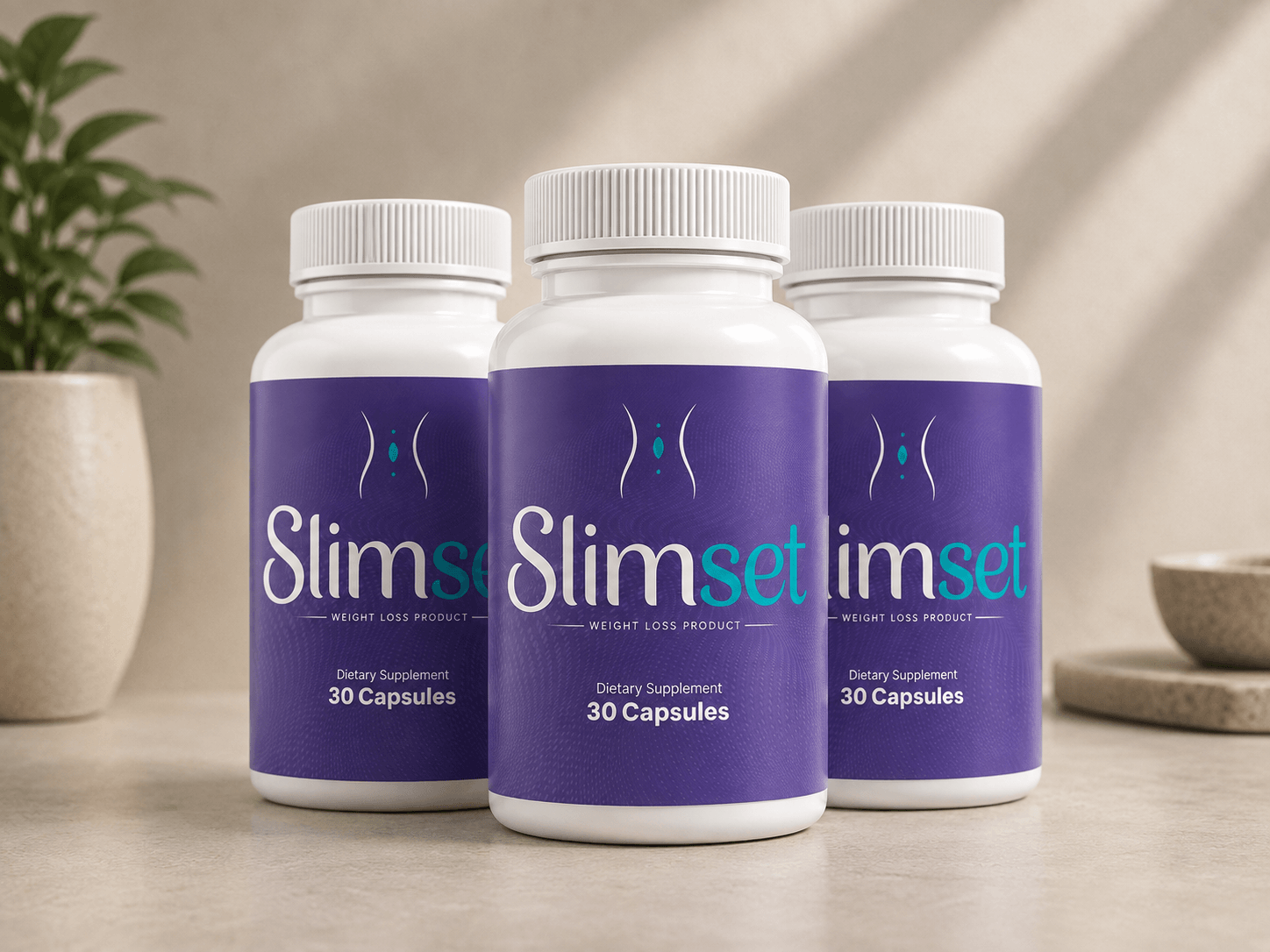 SlimSet metabolism support supplement bottle