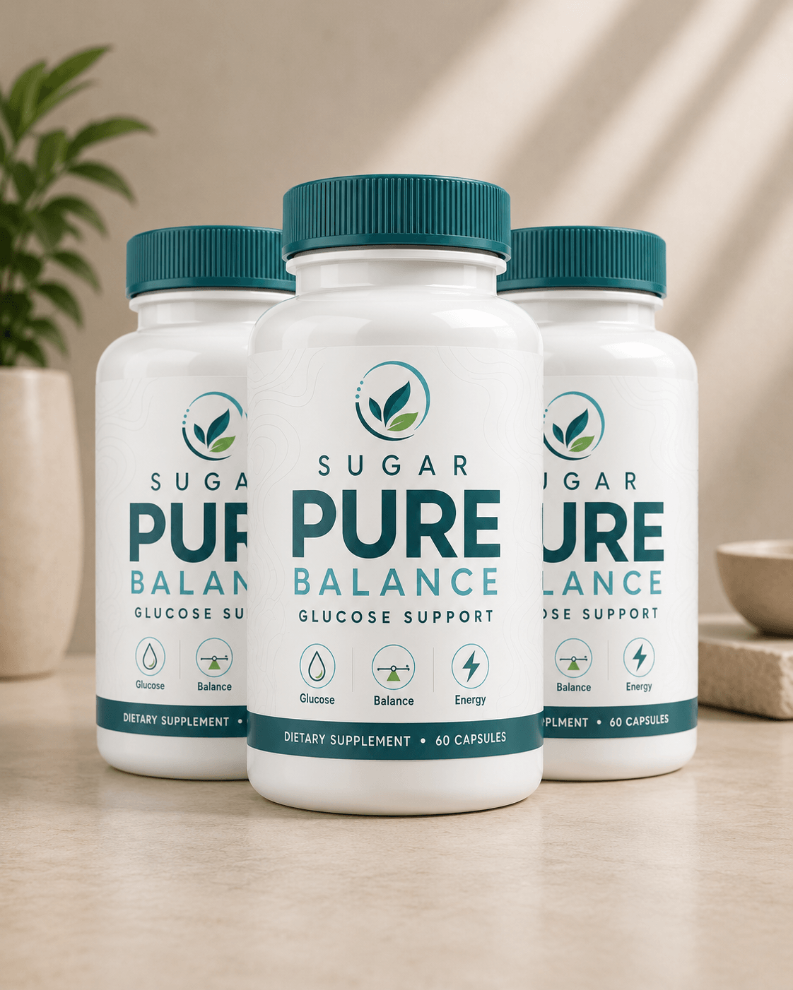 Sugar Pure Balance glucose support supplement bottle