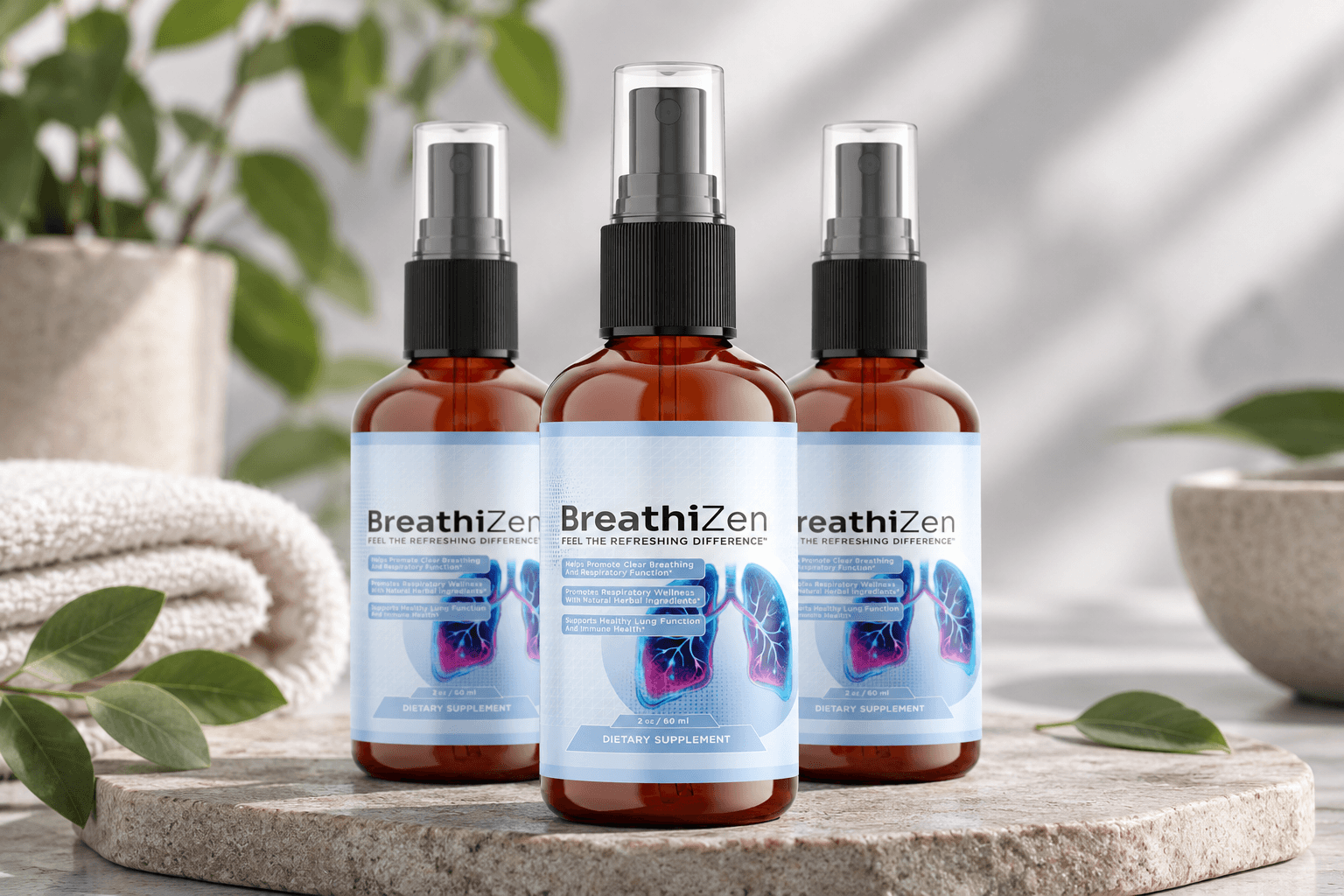 Breathizen metabolic wellness supplement bottle