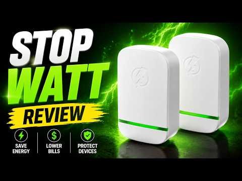 StopWatt electricity stabilizer plugged into a wall outlet