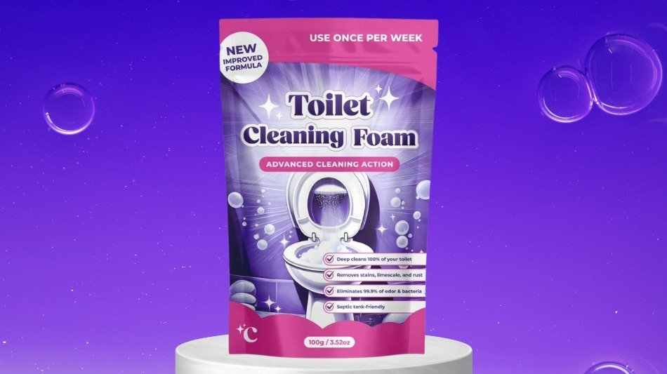 FizzClean foaming toilet cleaner powder