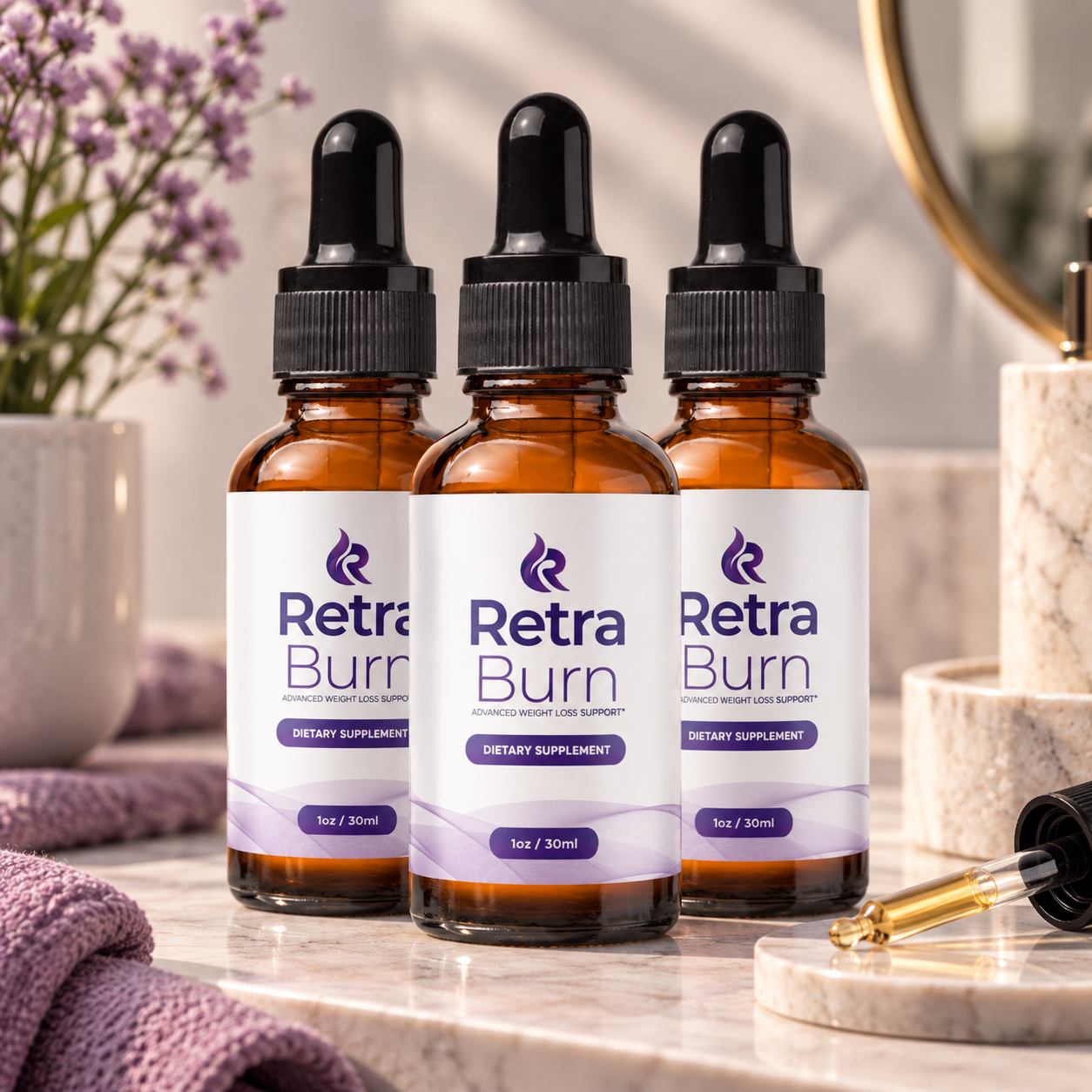 Retra Burn Pro metabolism and weight management supplement bottle