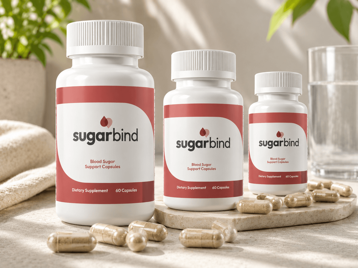 SugarBind blood sugar support supplement bottle