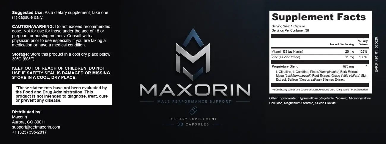 Maxorin guarantee banner