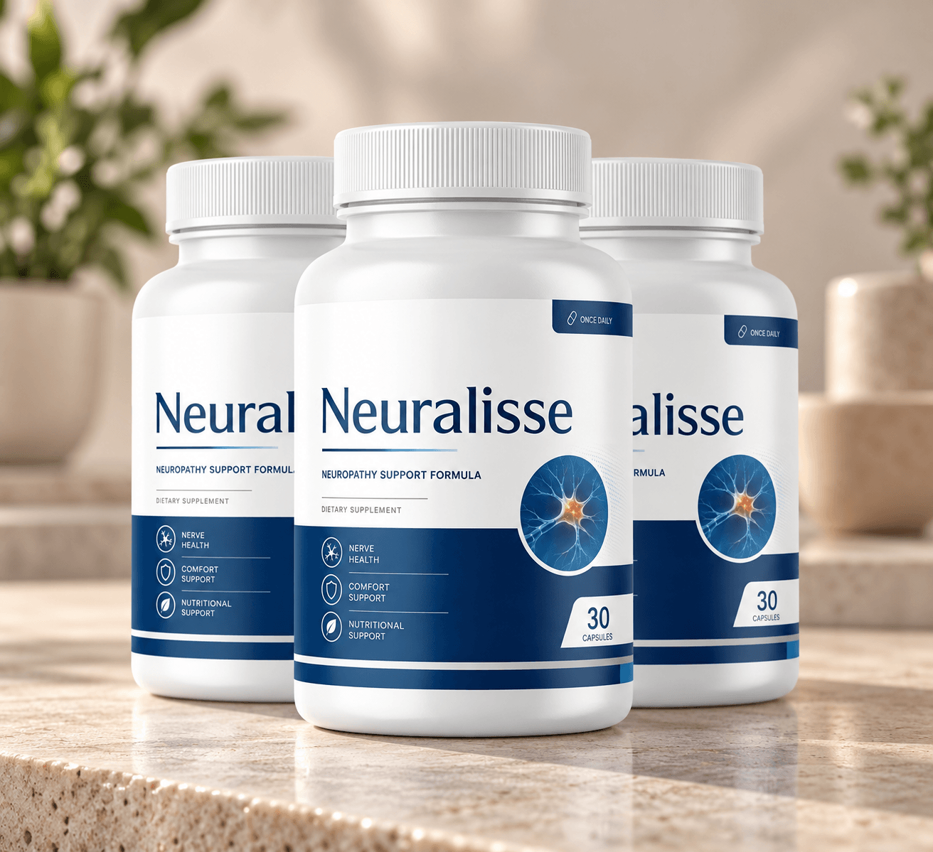 Neuralisse nerve support formula bottle, 30 capsules
